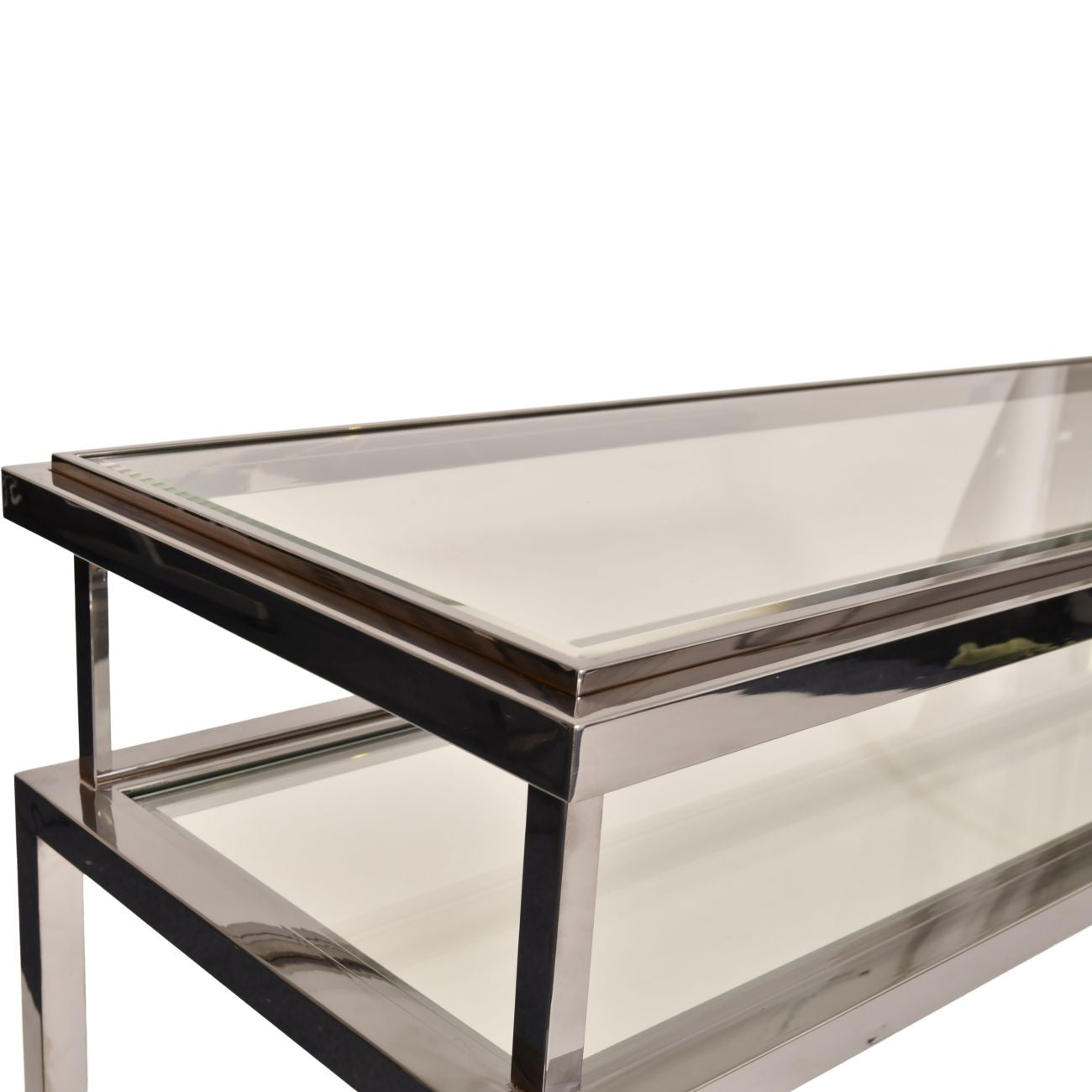 Belgravia Stainless Steel & Glass Console Table